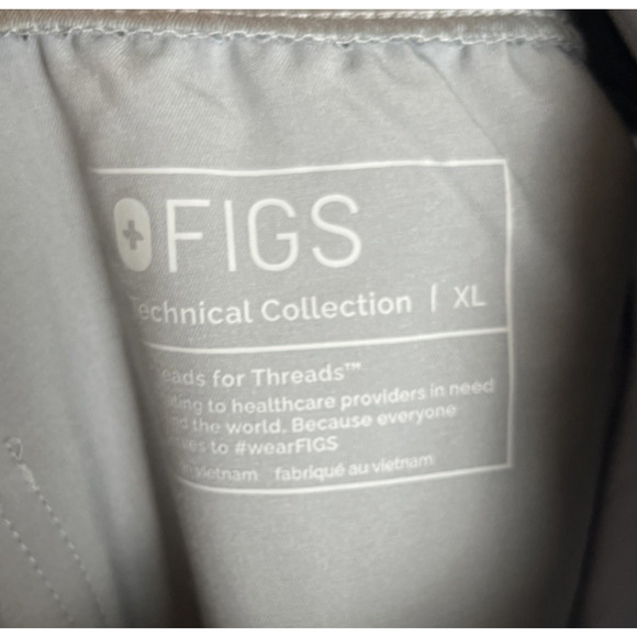 Figs Zamora Jogger Scrub Pants Womens XL High Waisted Light Gray W22SW2012 - Picture 9 of 9